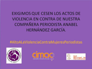 Pronunciament de suport a la periodista Anabel Hernández García