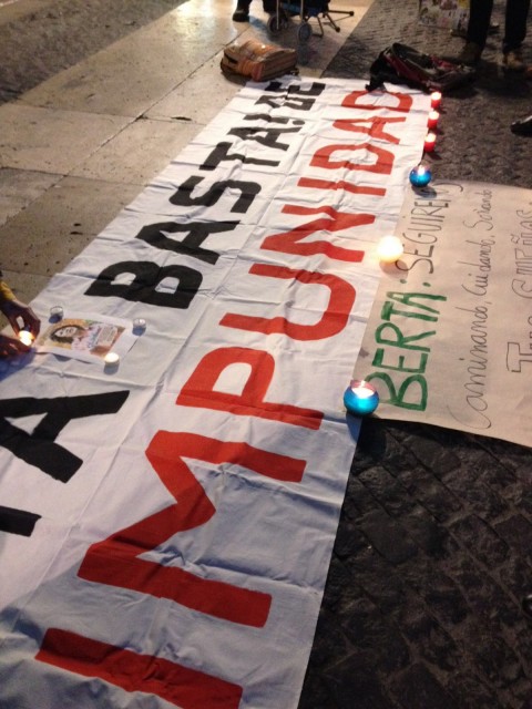 Concentració a Barcelona per l'assassinat de Berta Càceres